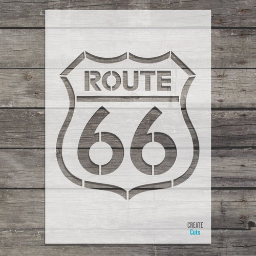 Route stencil sign wall art - 66,