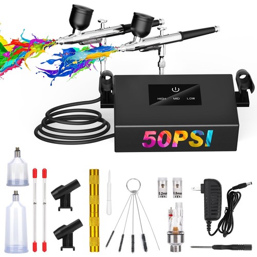Airbrush kit with air - airbrush,
