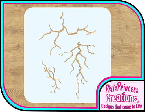 Lightning mylar stencil - lightning,