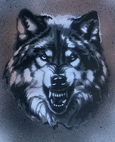 010 wolves stencil tattoo - stencil,