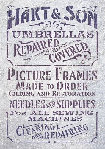 Vintage shop sign stencil - vintage,