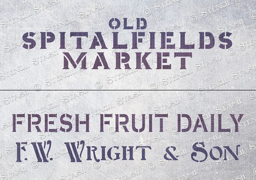 Spitalfields market stencil - spitalfields,
