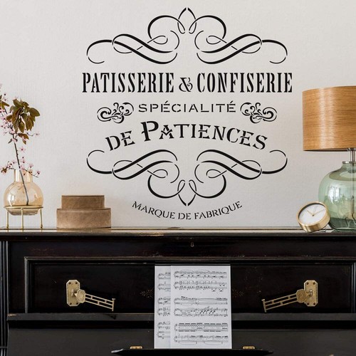 Patisserie vintage stencil - patisserie,
