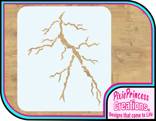 Lightning mylar stencil - mylar,