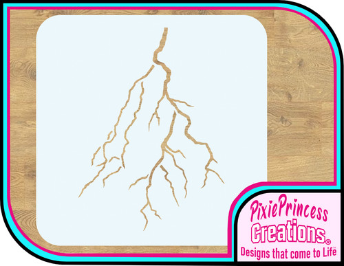 Lightning mylar stencil - c,