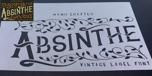 Absinthe vintage label font - absinthe,