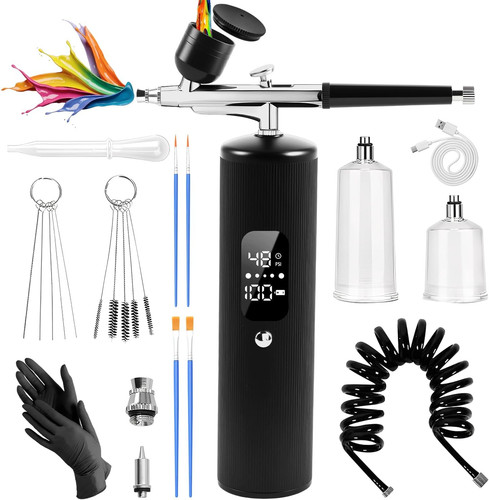 Airbrush kit with - airbrush, compressor