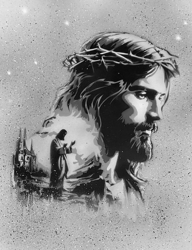 003 jesus stencil tattoo - ts-003,