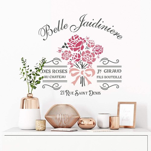 Belle floral vintage stencil - floral,